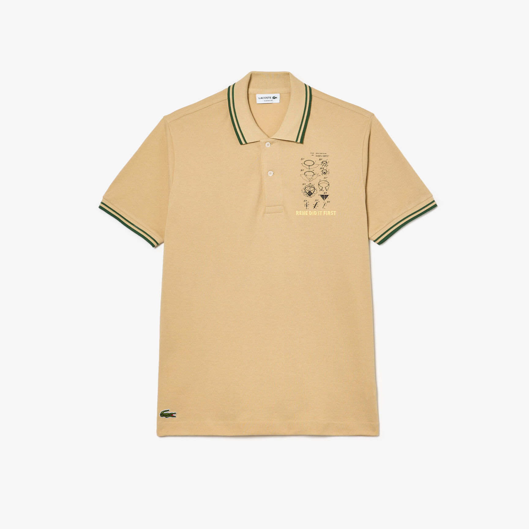 قميص بولو L.12.12 أصلي من القطن المطرز Original L.12.12 Embroidered Patent Cotton Polo Shirt - PH8008-00-IXQ