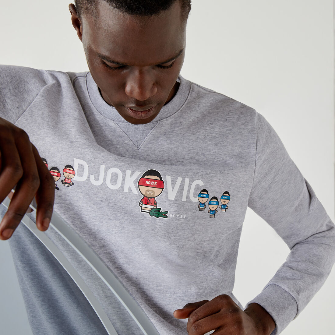 سويت شيرت صوف من مجموعة Lacoste SPORT بالتعاون مع تصميم Youssef SY للرجال سويت شيرت صوف من مجموعة Lacoste SPORT بالتعاون مع تصميم Youssef SY للرجال