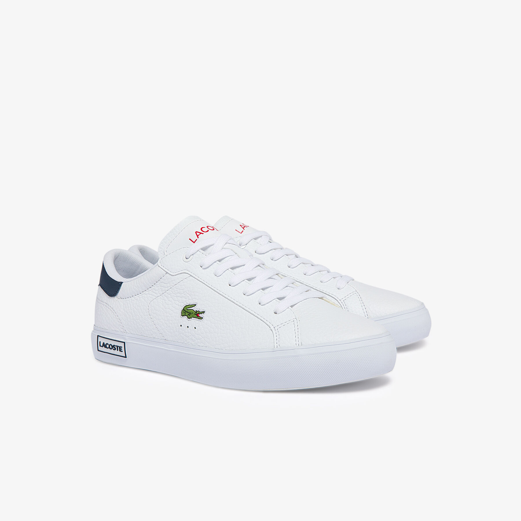 lacoste men s powercourt leather trainers