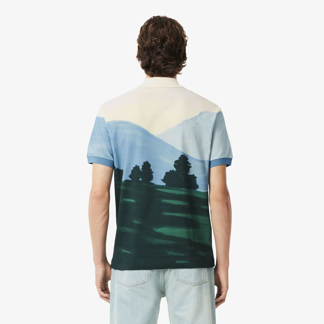 Classic Fit Printed Petit Pique Polo Shirt Classic Fit Printed Petit Pique Polo Shirt - PH5895-00-9IX