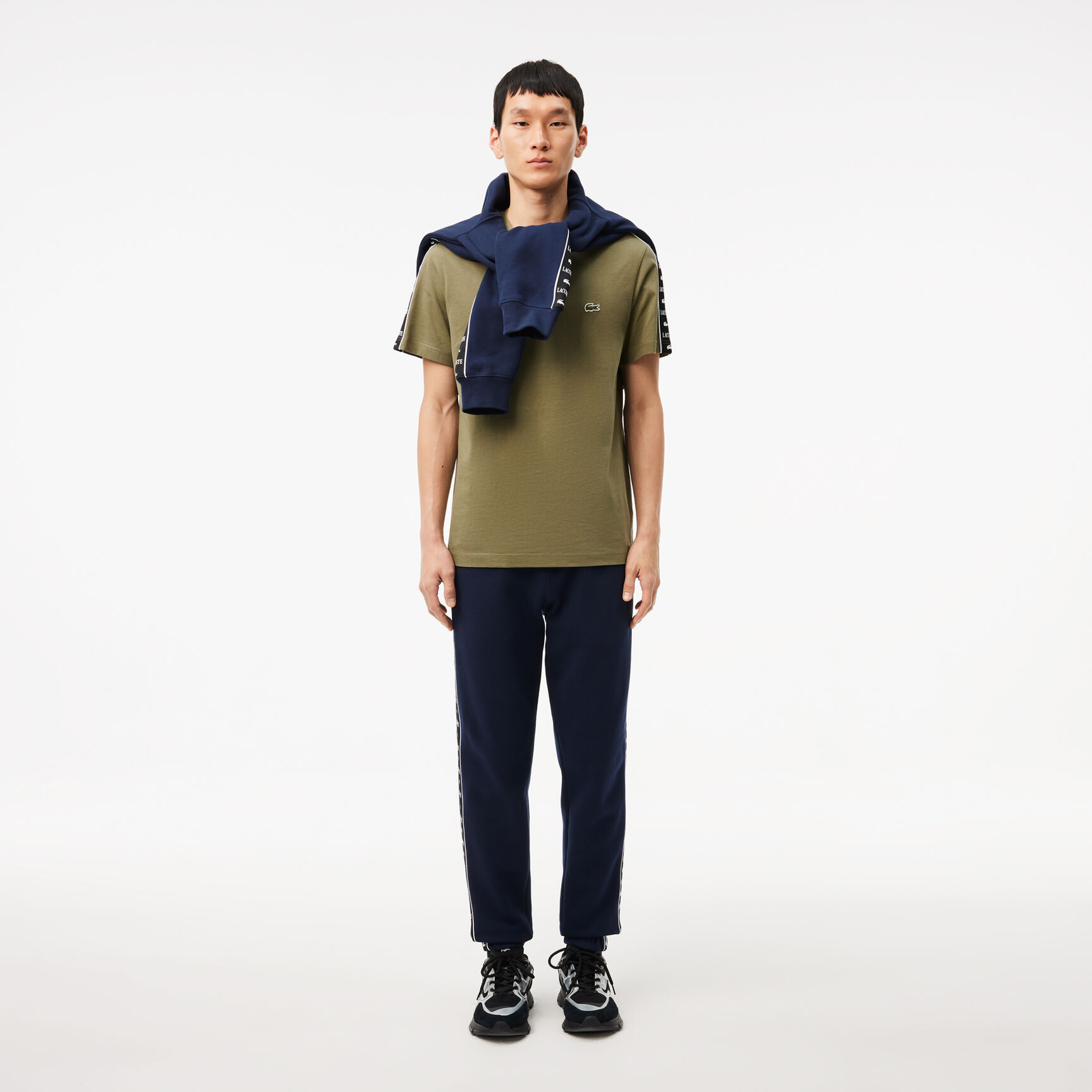 Cotton Jersey Logo Stripe T-shirt - TH7404-00-BMY