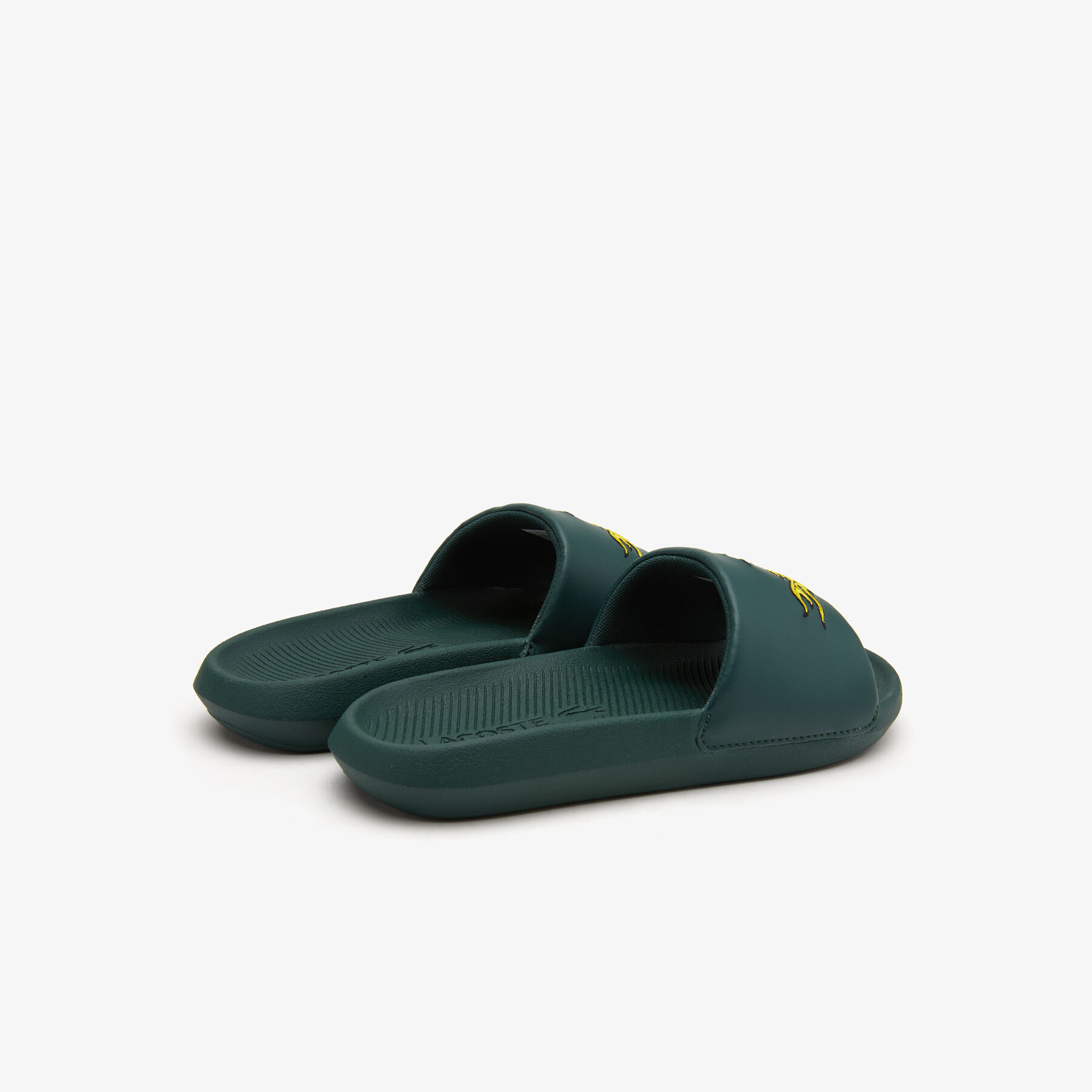 men s lacoste croco synthetic slides
