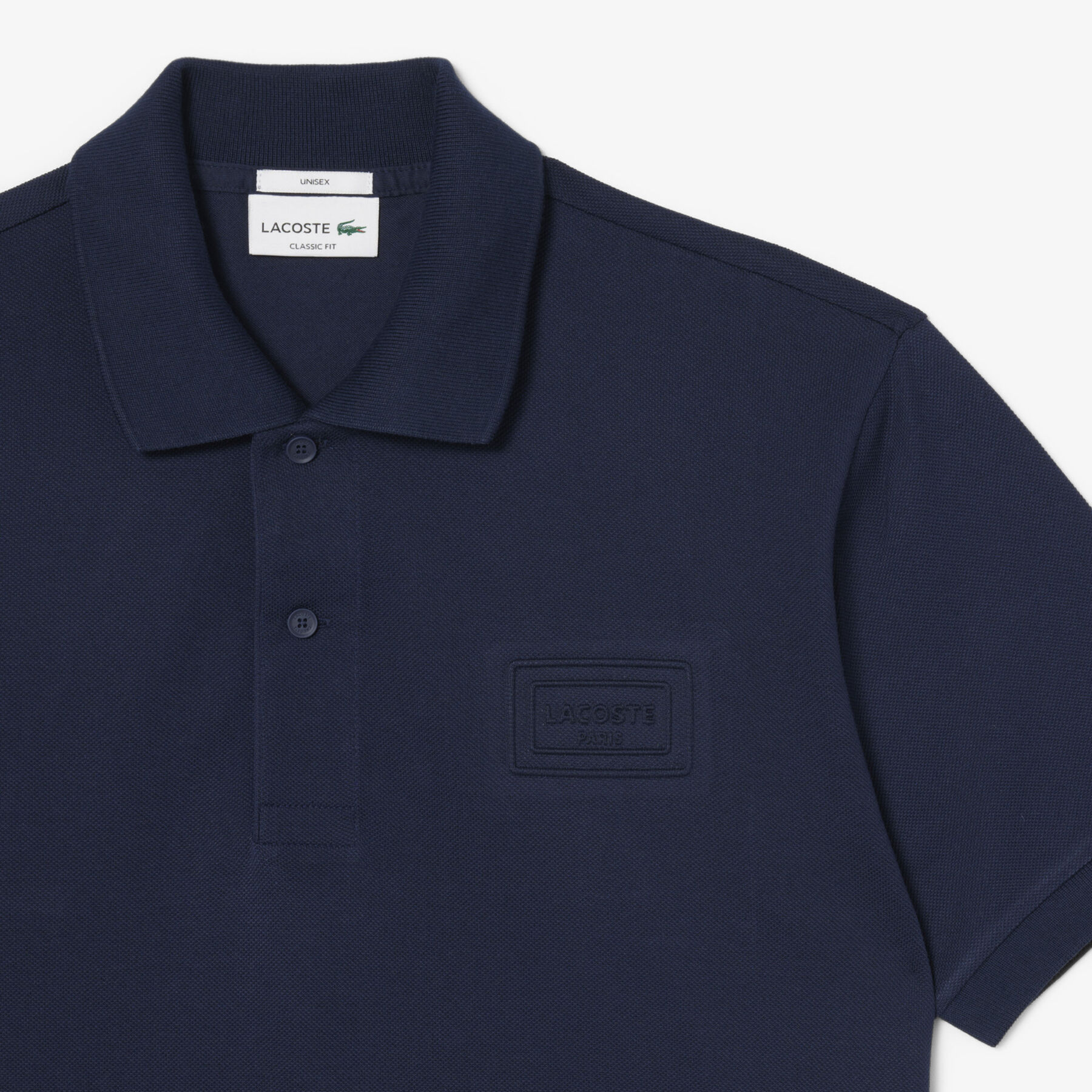 قميص بولو ذو تصميم كلاسيكي ومزخرف بشعار الماركة Classic Fit Embossed Branding Polo Shirt - PH0752-00-166