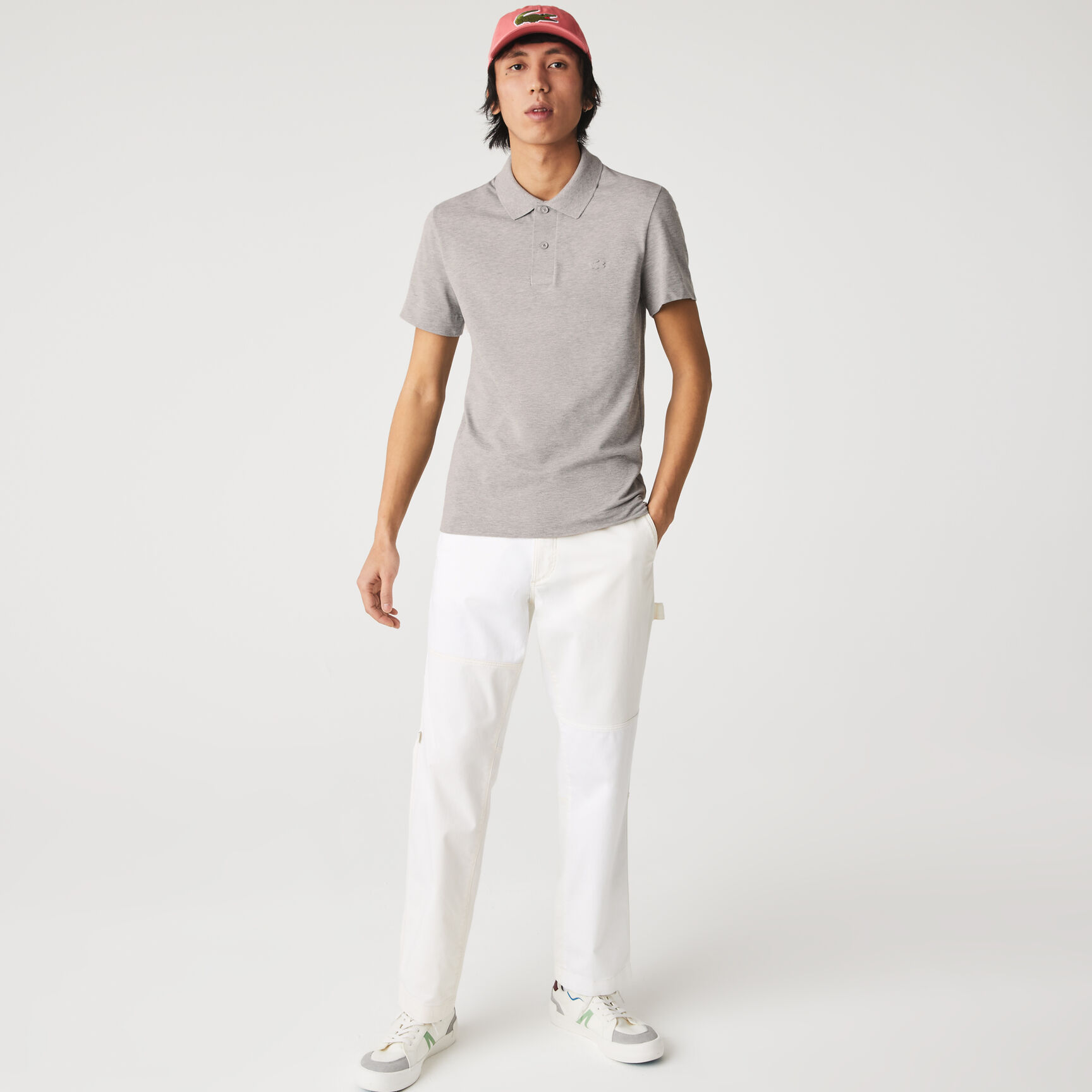 Men's Lacoste Slim Fit Organic Stretch Cotton Piqu&eacute; Polo Shirt