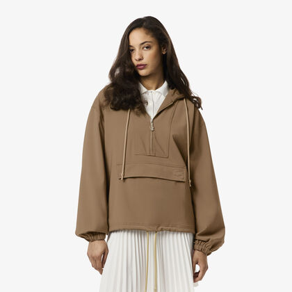 Oversized Wool Blend Popover Jacket