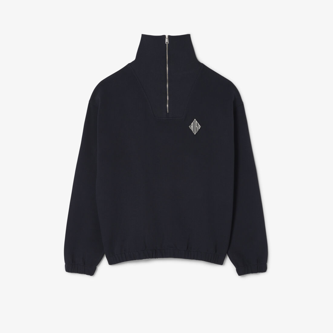 Loose Fit Zipped Neck Pique Sweatshirt Loose Fit Zipped Neck Pique Sweatshirt - SH0030-00-350