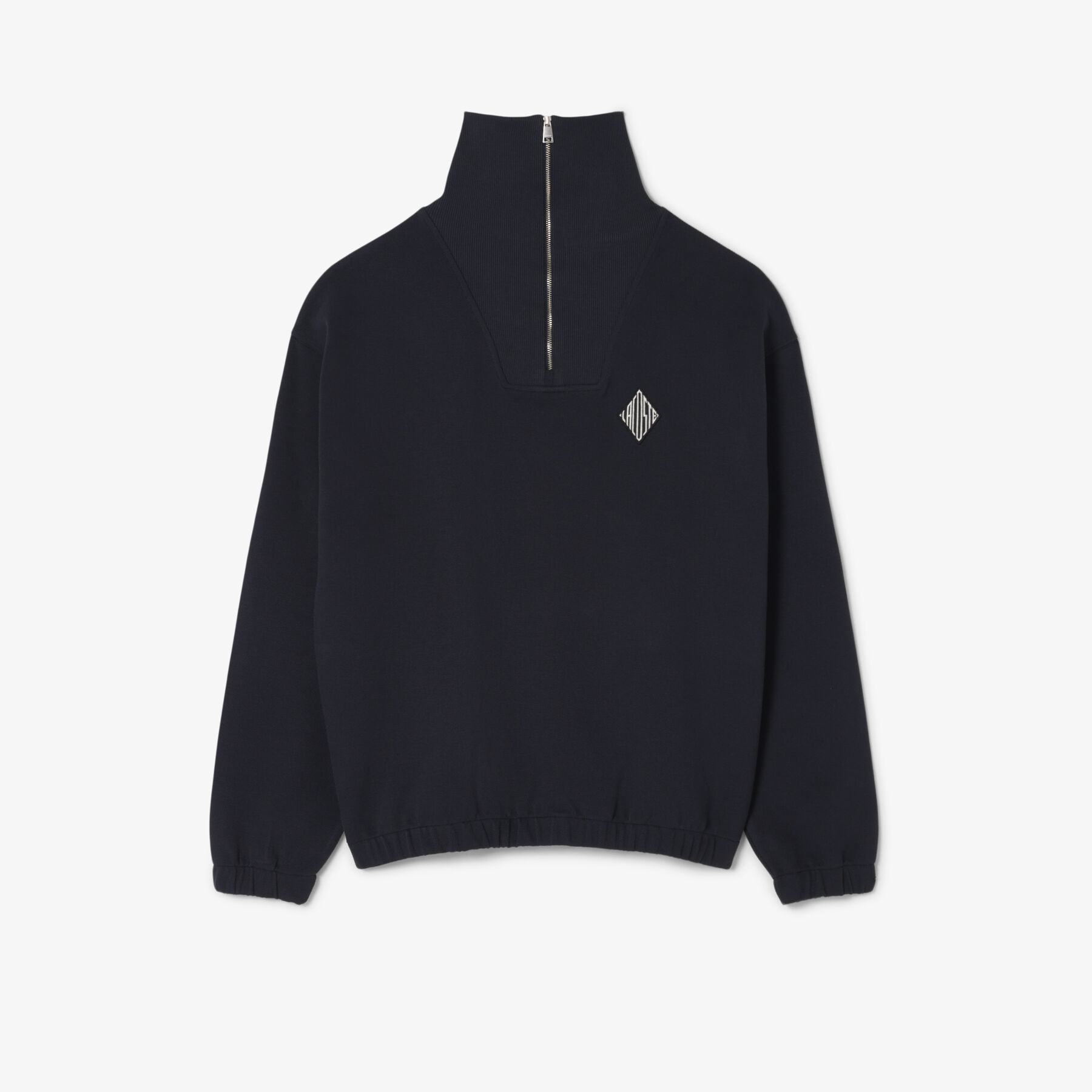 كنزة صوفية فضفاضة بياقة بسحاب Loose Fit Zipped Neck Pique Sweatshirt - SH0030-00-350