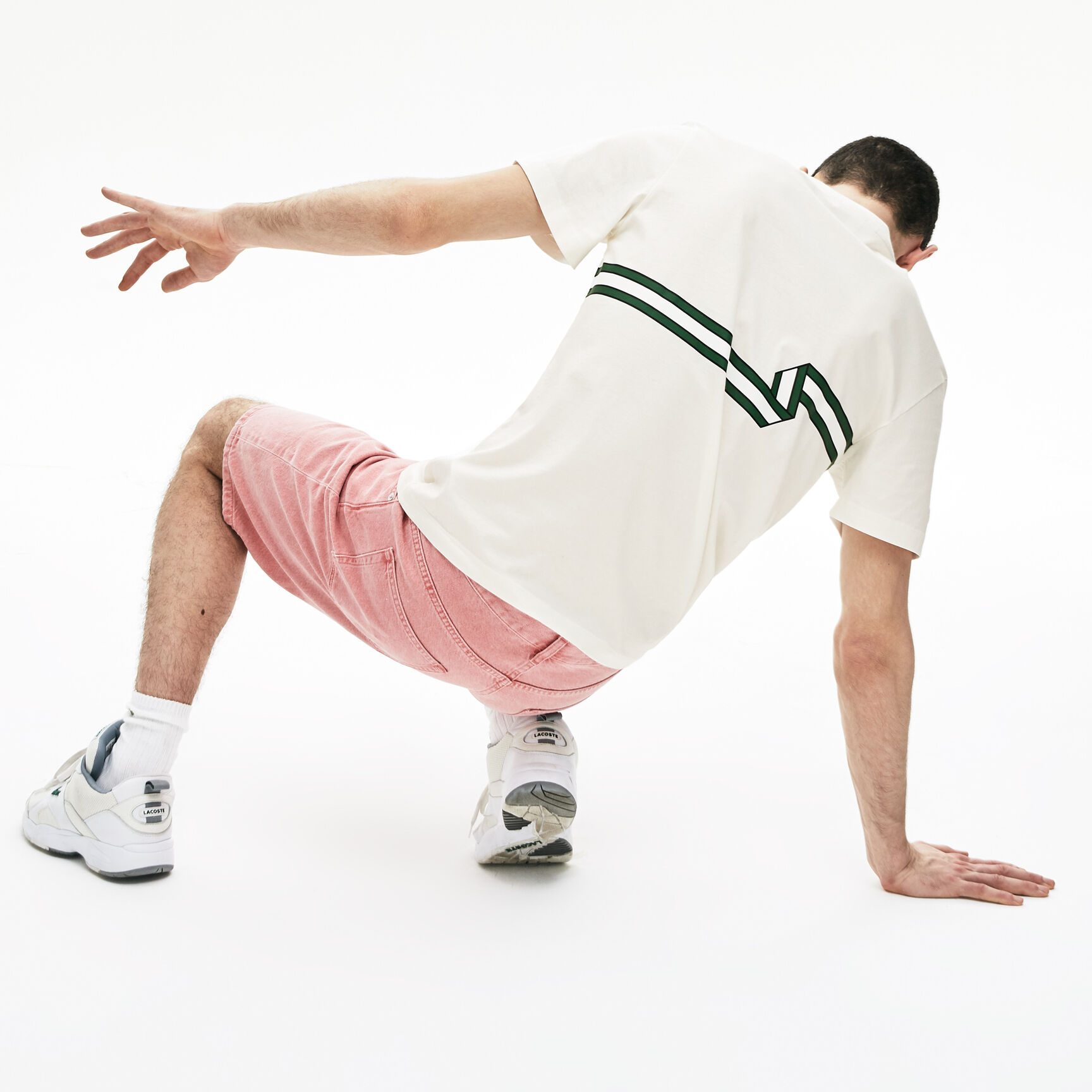 Men's Stripe Print Crew Neck T-shirt