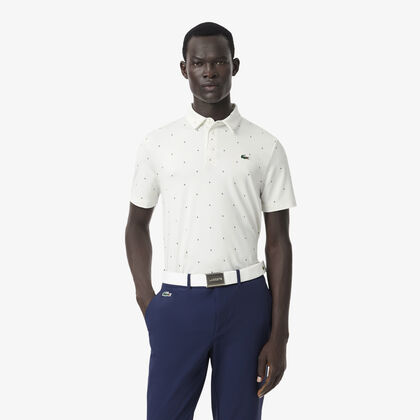 lacoste regular fit printed golf polo shirt