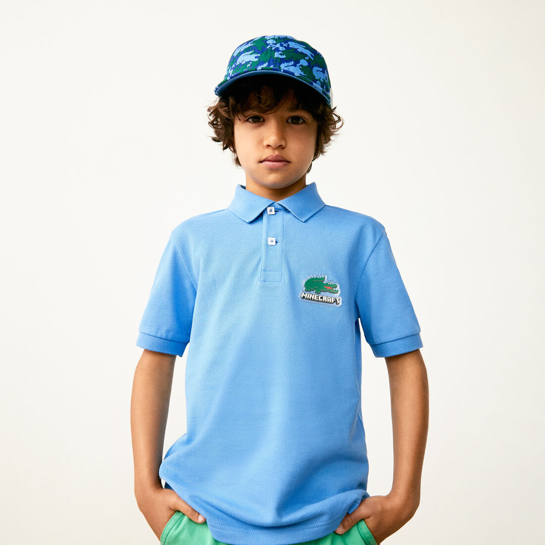 تيشيرت بولو بيكيه قطن عضوي مجموعة Lacoste × Minecraft للأطفال تيشيرت بولو بيكيه قطن عضوي مجموعة Lacoste × Minecraft للأطفال