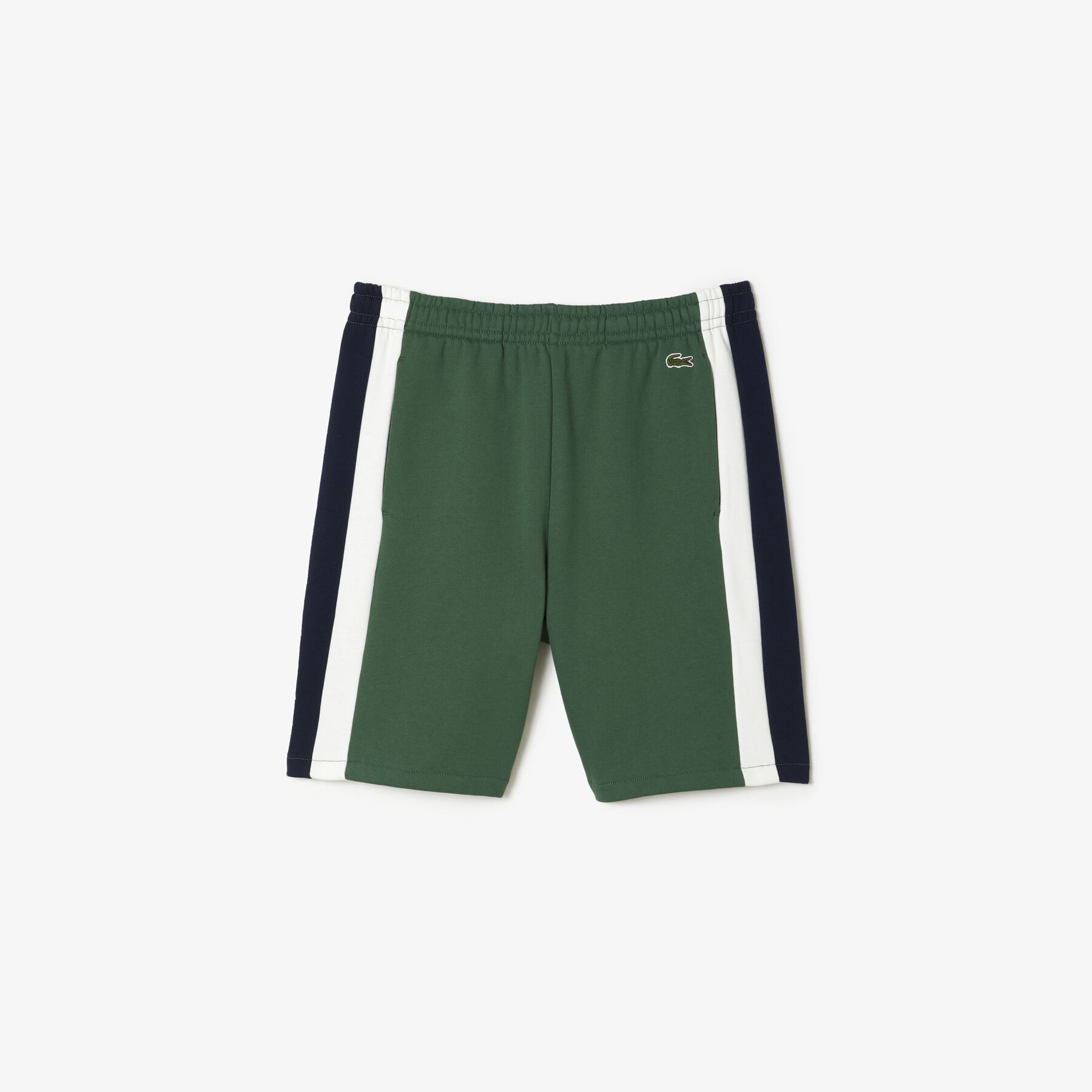 men s lacoste brushed fleece colourblock shorts