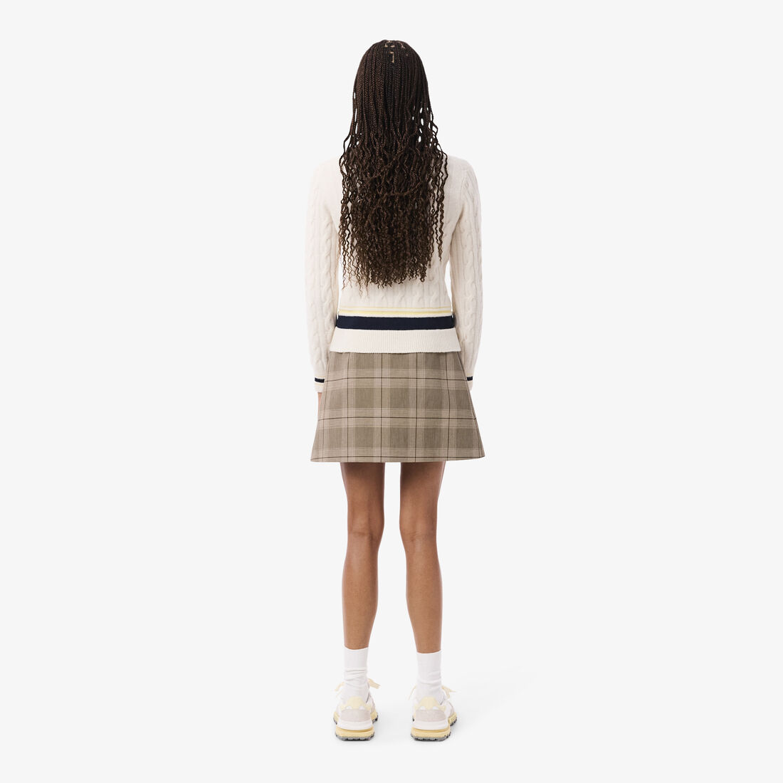 تنورة قصيرة منقوشة مقاومة للماء Water-Repellent Short Plaid Skirt - JF5607-00-AIM