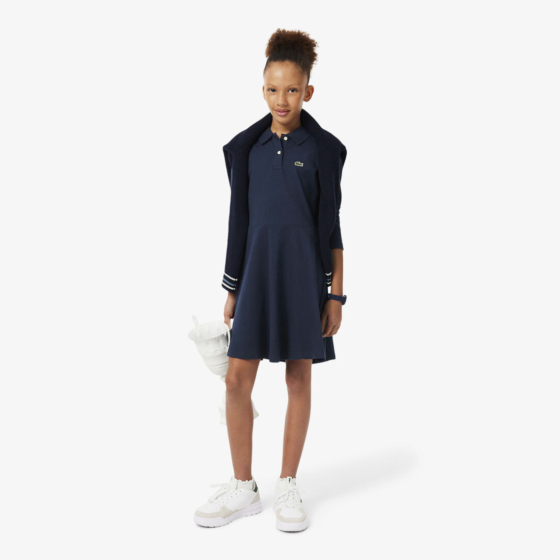Long-Sleeved Stretch Pique Dress lacoste long sleeved stretch pique dress