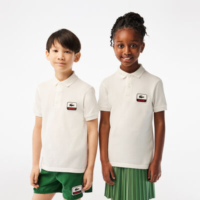 Kids' Lacoste X Netflix Contrast Print Polo Shirt