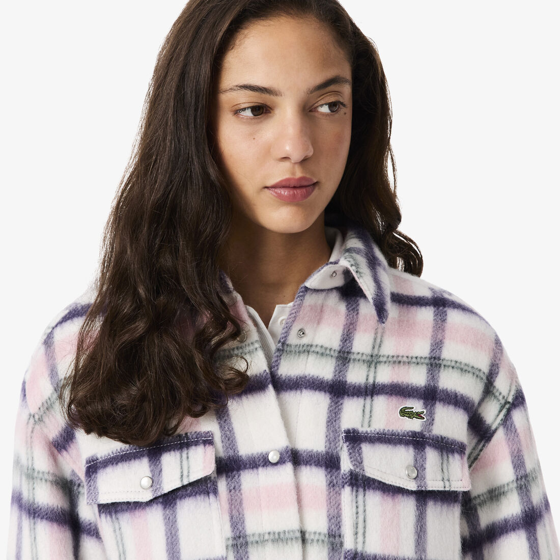 قميص خارجي من الصوف المبطن كبير الحجم Oversized Quilted Wool Overshirt - BF5806-00-AI9