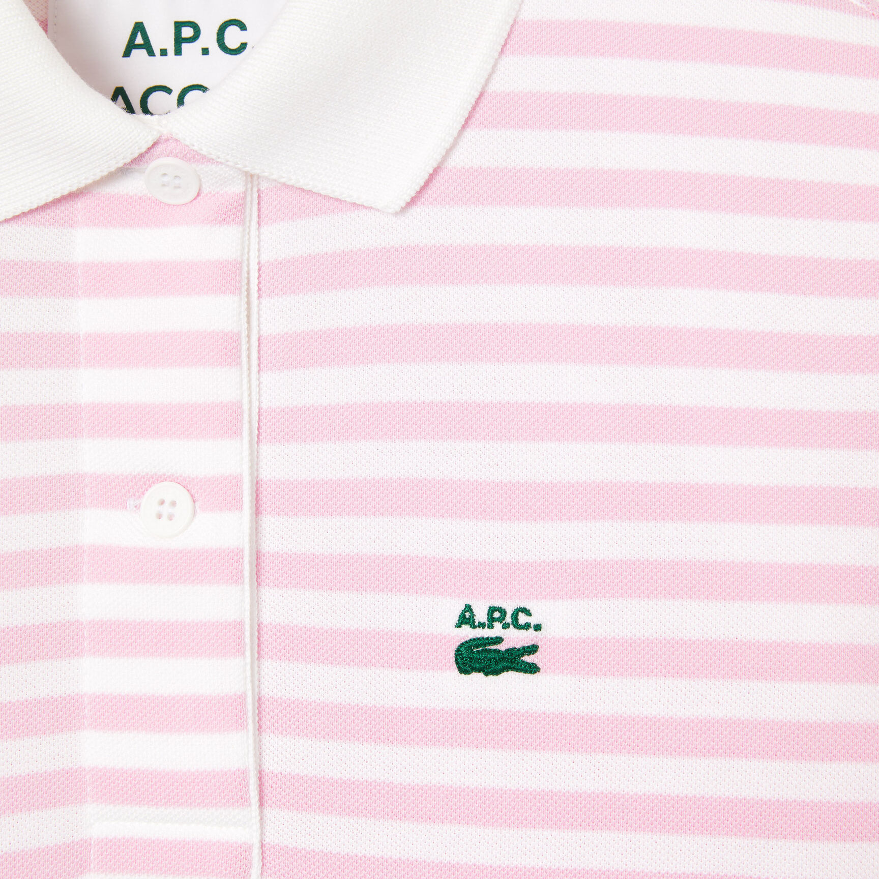 Women’s Lacoste x A.P.C. Loose Fit Striped Polo Shirt Women’s Lacoste x A.P.C. Loose Fit Striped Polo Shirt