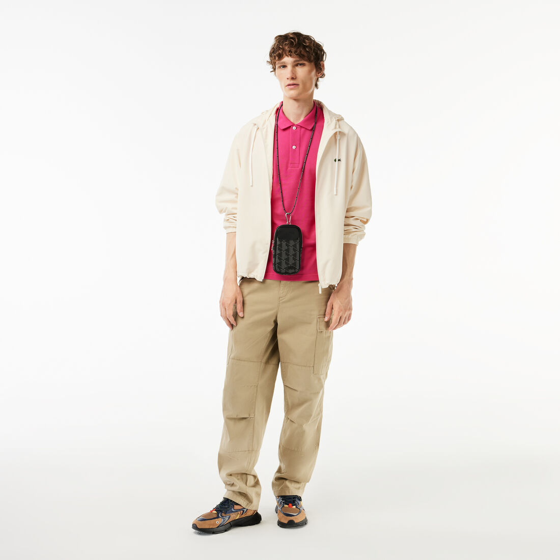 قميص بولو بيكيه بقصة ضيقة L.12.12 Original L.12.12 Slim Fit Petit Pique Cotton Polo Shirt - PH4012-00-SQI