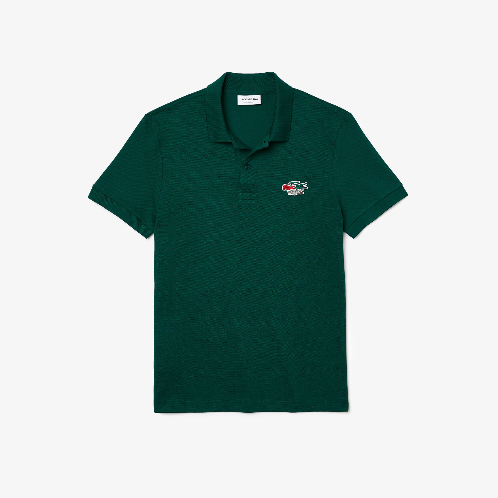 قميص بولو Lacoste من القطن العضوي للرجال بقصة عادية