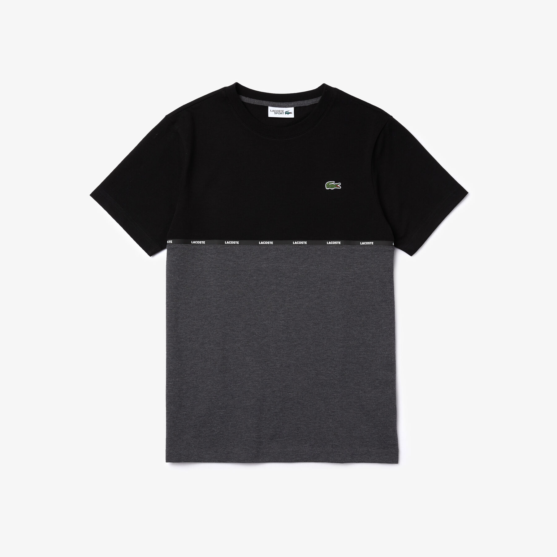 Men's Lacoste SPORT Crew Neck Lightweight Bicolour Cotton T-shirt men s lacoste sport crew neck lightweight bicolour cotton t shirt