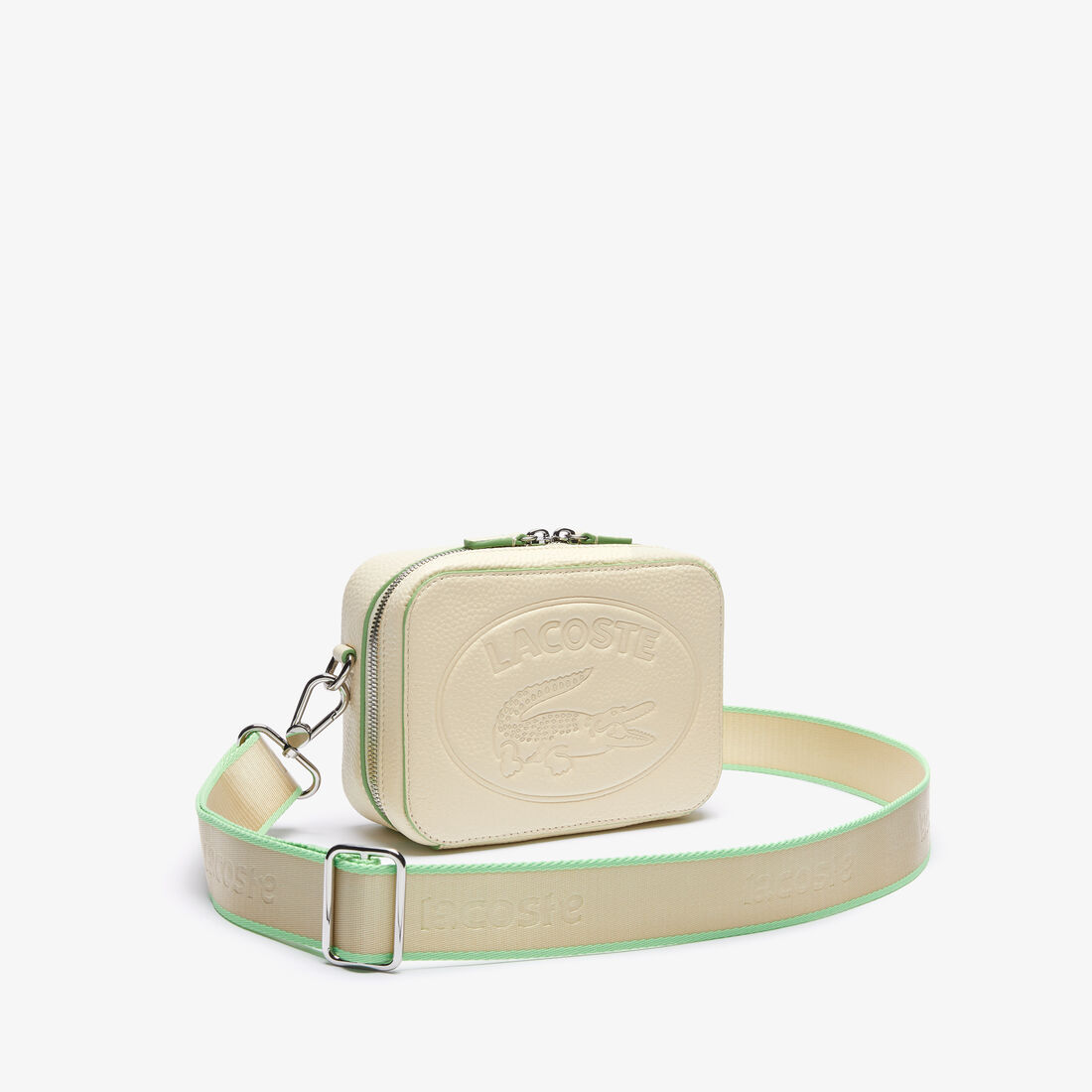 حقيبة من الجلد المحبب مع حزام كتف قابل للفصل من مجموعة Croco Crew للنساء حقيبة من الجلد المحبب مع حزام كتف قابل للفصل من مجموعة Croco Crew للنساء