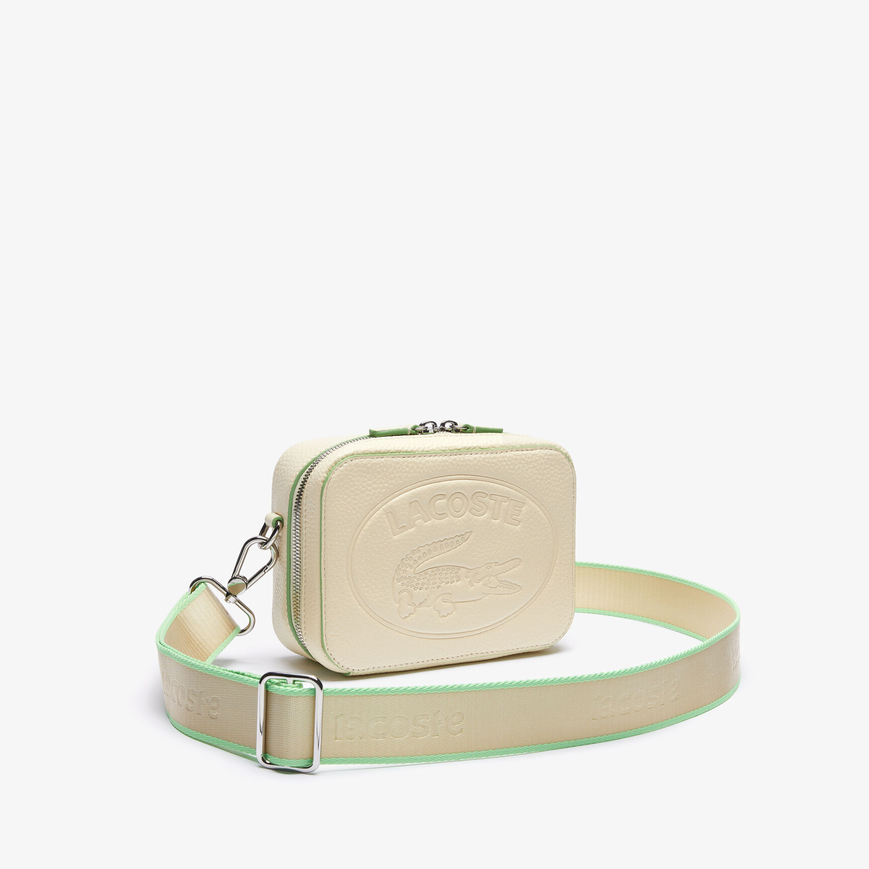 حقيبة من الجلد المحبب مع حزام كتف قابل للفصل من مجموعة Croco Crew للنساء حقيبة من الجلد المحبب مع حزام كتف قابل للفصل من مجموعة Croco Crew للنساء