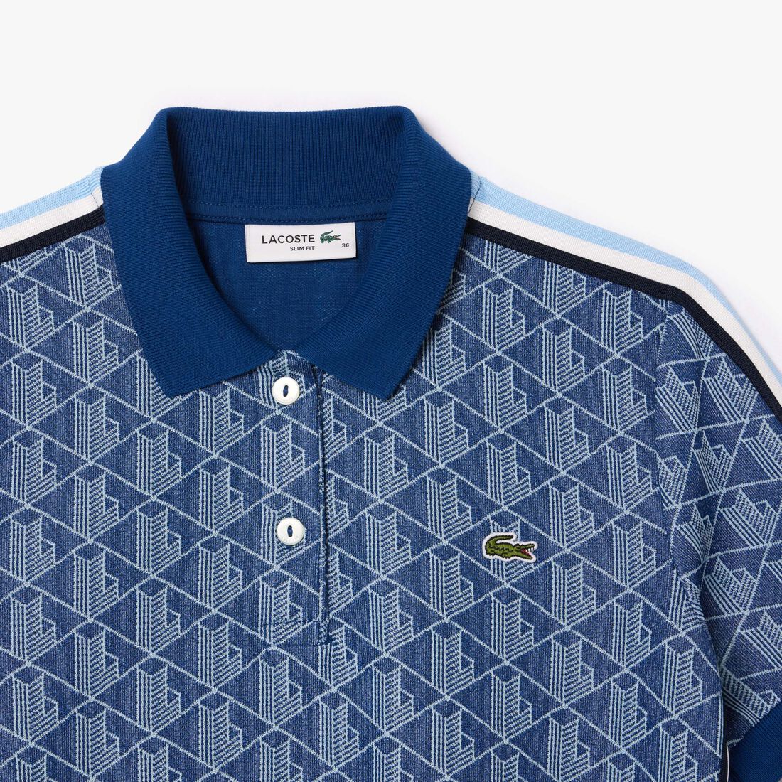 Slim Fit Monogram Jacquard Polo Dress Slim Fit Monogram Polo Dress - EF2655-00-6LE