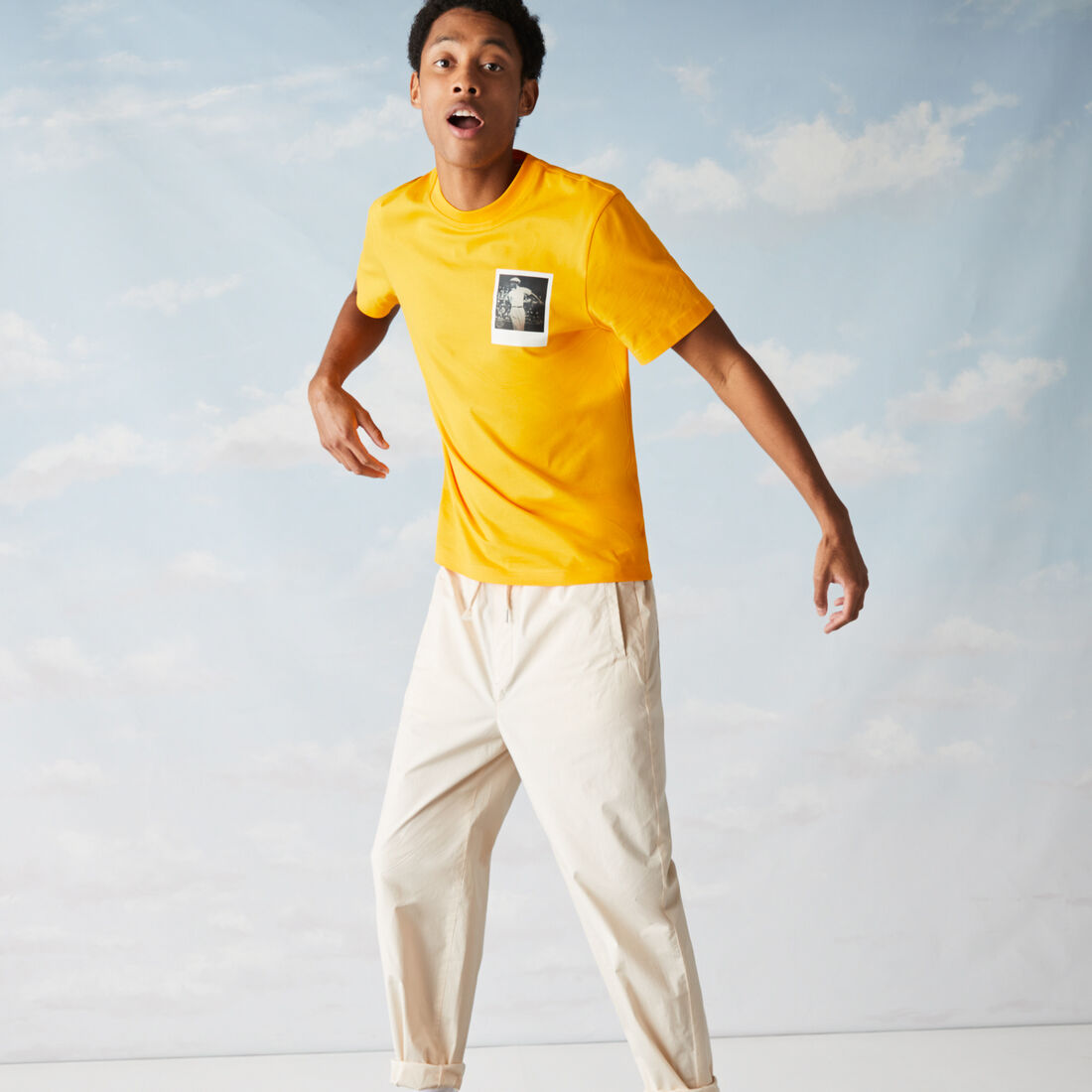 تي شيرت مسامي للرجال مع شارة حساسة للحرارة مجموعة Polaroid تي شيرت مسامي للرجال مع شارة حساسة للحرارة مجموعة Polaroid