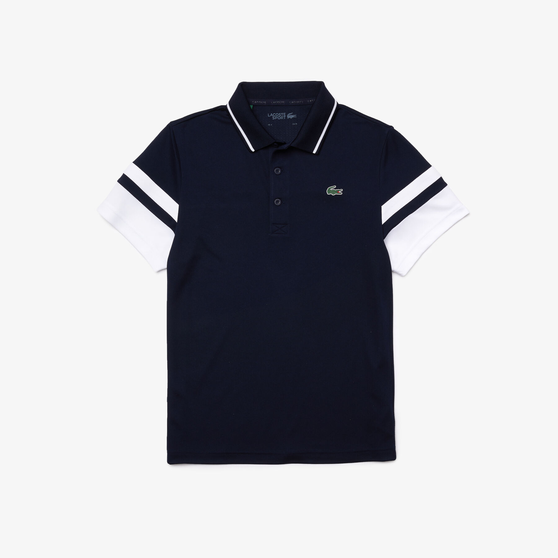 Men’s Lacoste SPORT Striped Sleeves Breathable Piqué Tennis Polo Shirt men s lacoste sport striped sleeves breathable piqu tennis polo shirt