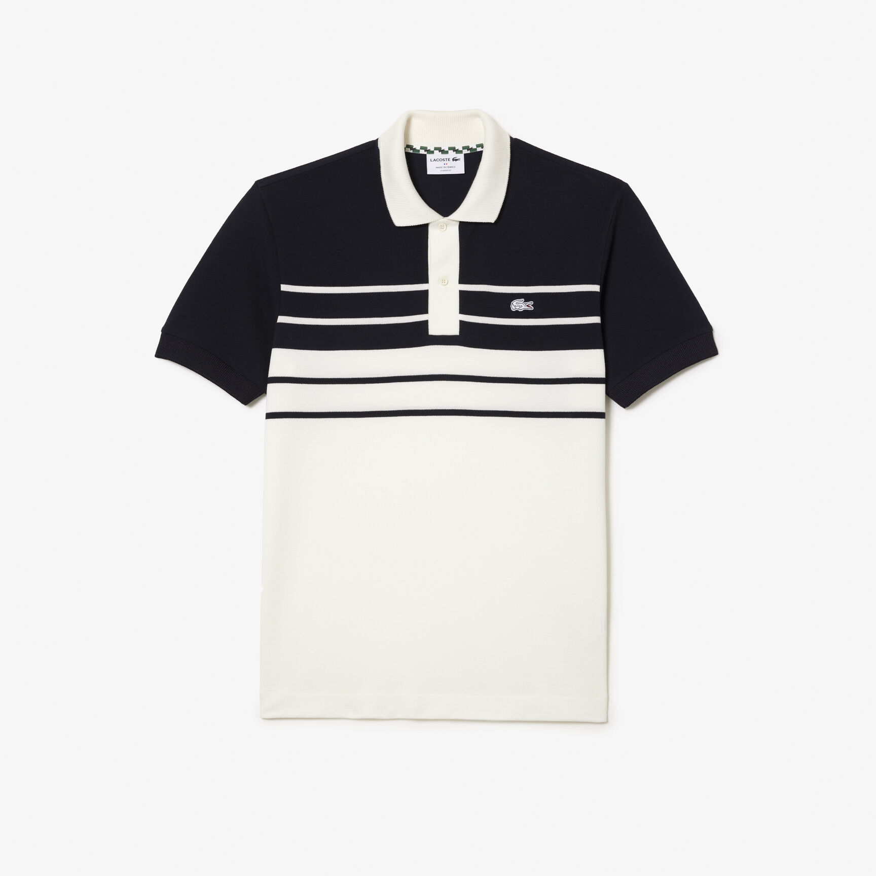 قميص بولو مخطط L.12.12 أصلي فرنسي الصنع French Made Original L.12.12 Striped Polo Shirt - PH8135-00-GA3