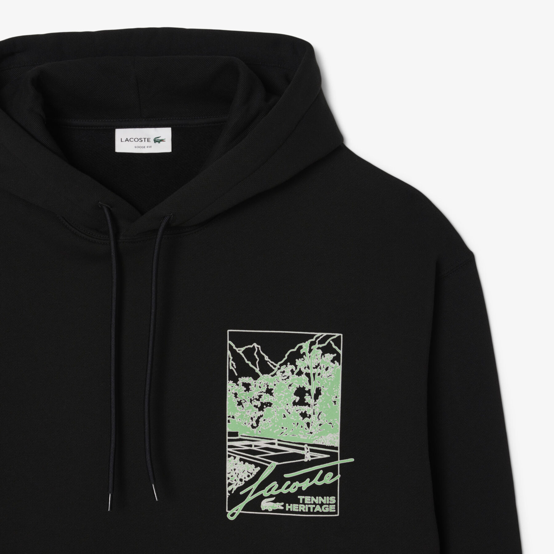 Printed Fleece Hoodie lacoste printed fleece hoodie