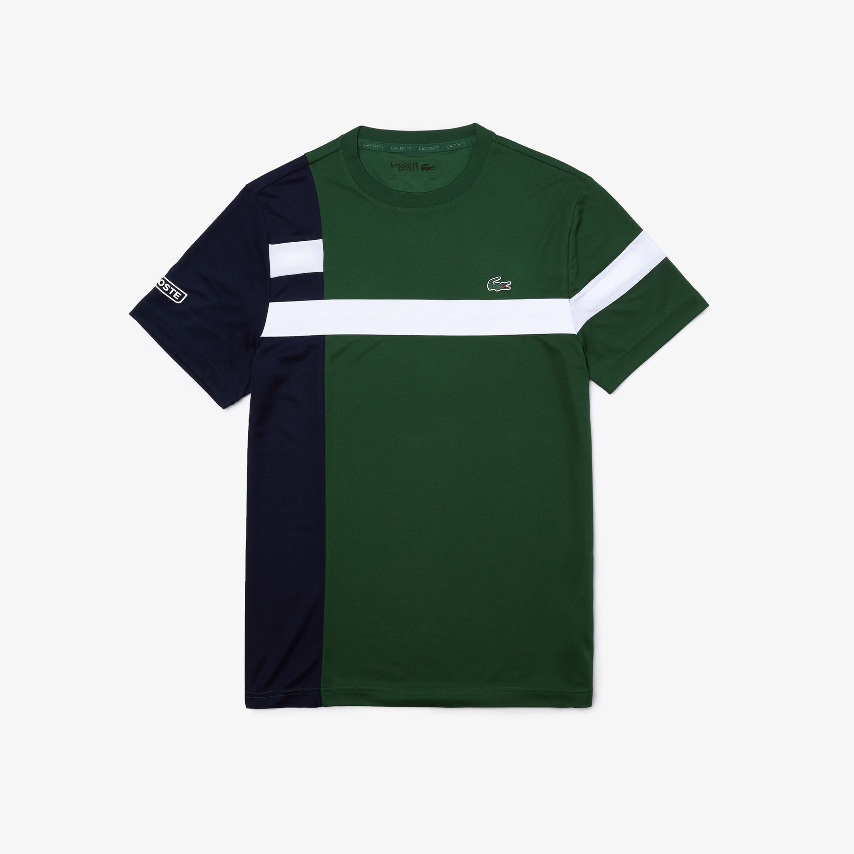 Men's Lacoste SPORT Colourblock Breathable Piqu&eacute; Tennis T-shirt