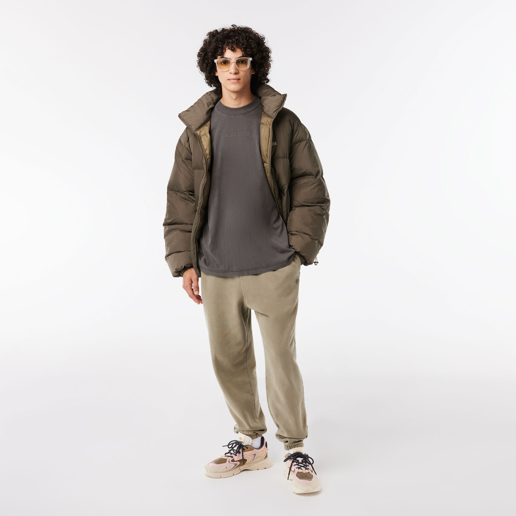 تي شيرت بشعار التمساح الأيقوني بقصّة عادية Loose Fit Cotton Jersey T-shirt - TH3446-00-S0I