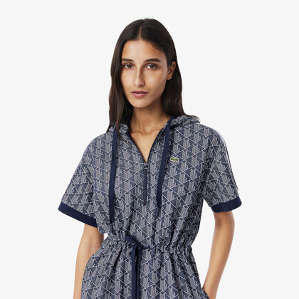 Jacquard Monogram Hoodie Dress