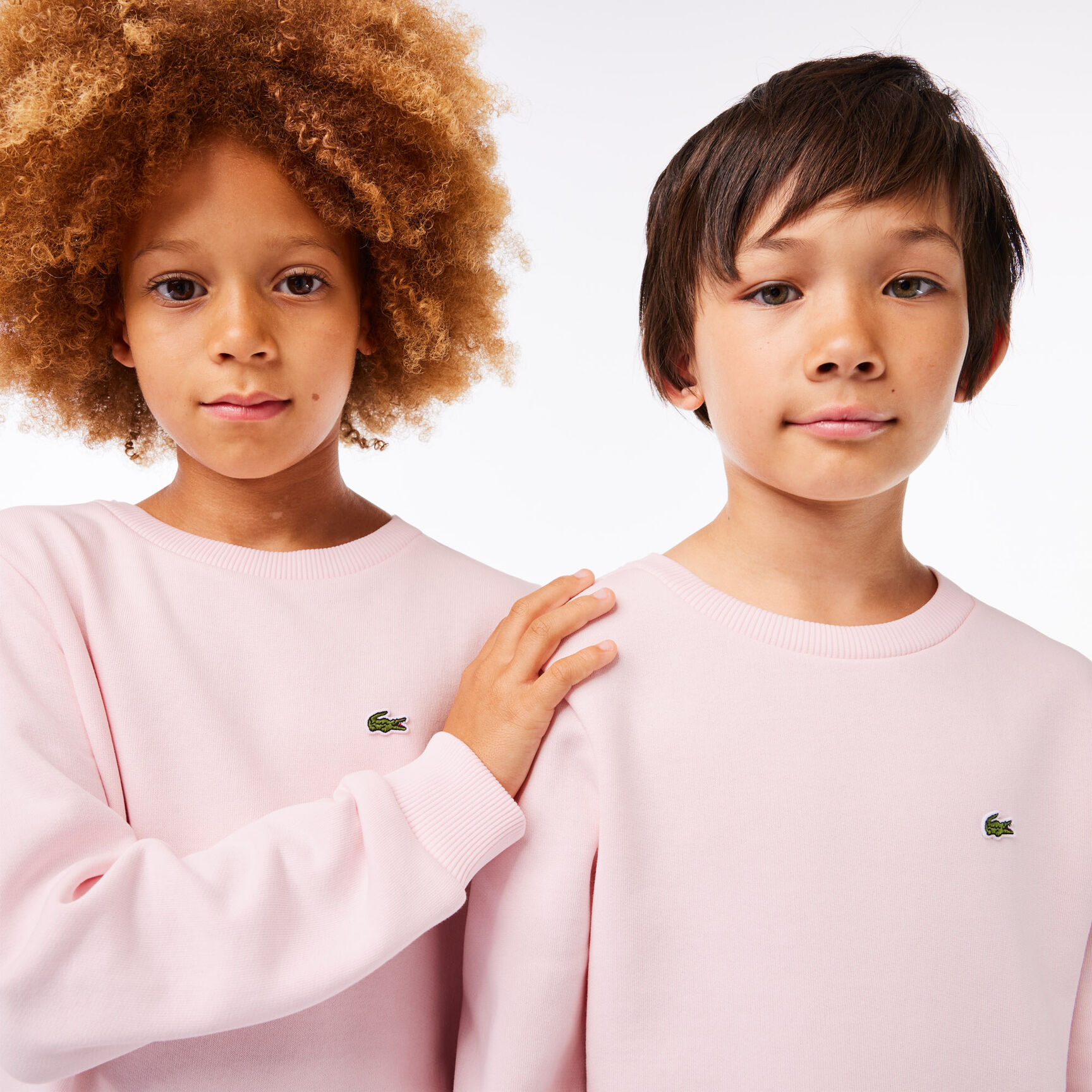 هودي فلانيل قطن مقسم بألوان للأطفال Kids' Lacoste Organic Cotton Flannel Sweatshirt - SJ5284-00-T03