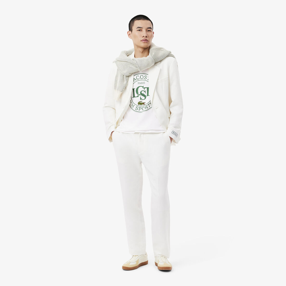 تي شيرت فضفاض من القطن الثقيل المطبوع Loose Fit Jersey Print T-shirt - TH2753-00-001