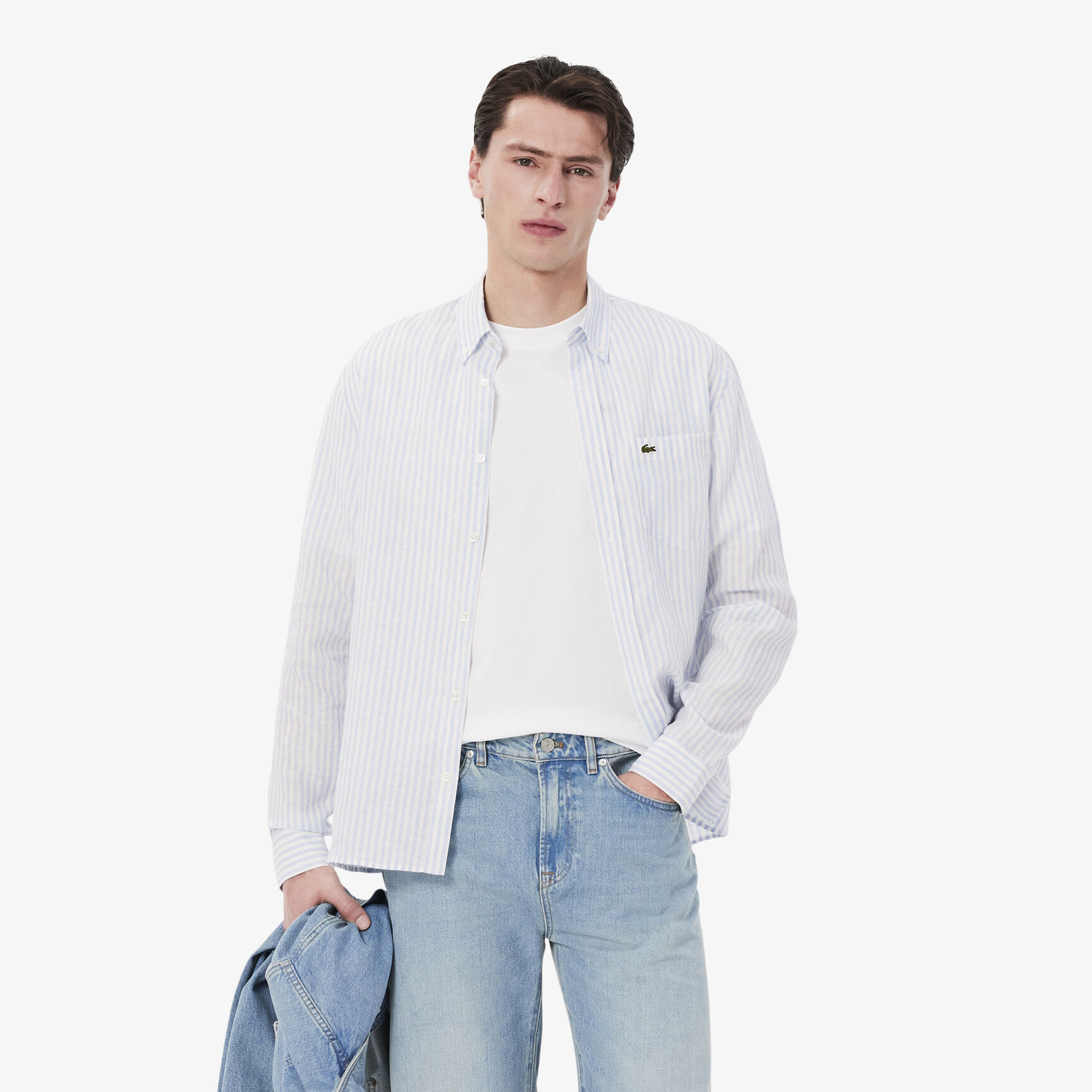 Regular Fit Striped Linen Shirt - CH6985-00-E7B