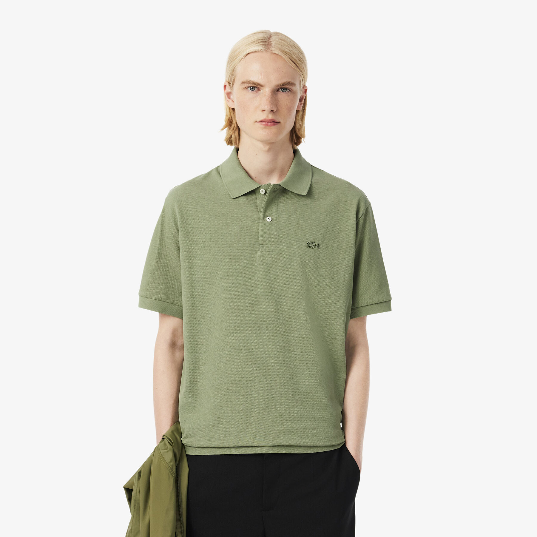 Loose Fit Heavy Pique Polo Shirt Loose Fit Heavy Pique Polo Shirt - PH7757-00-S86