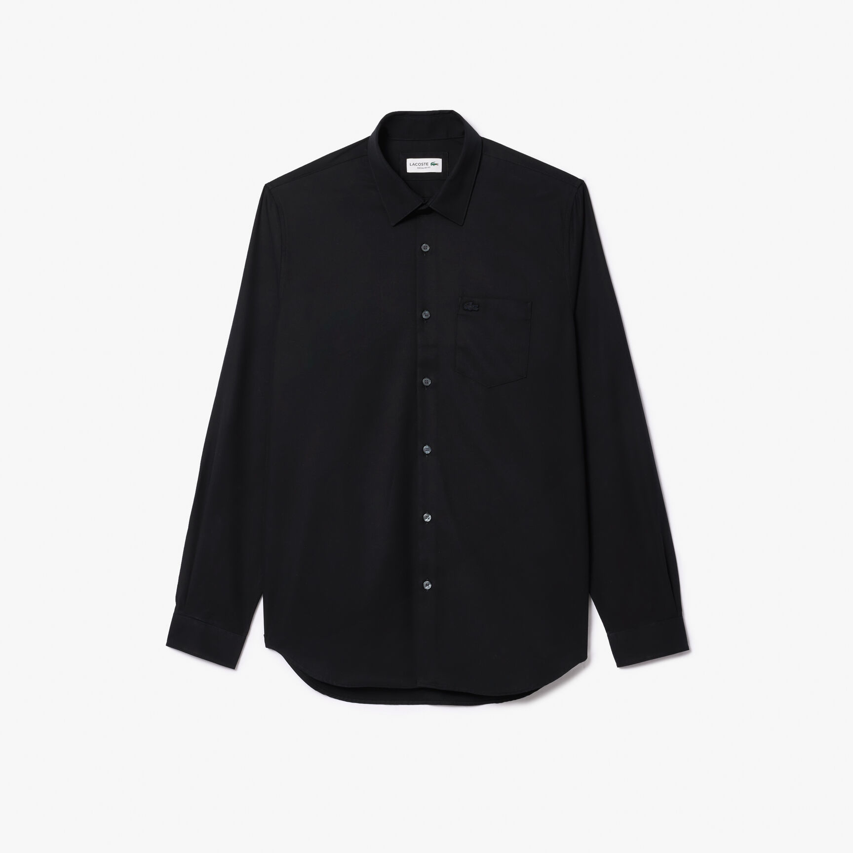 قميص بوبلين قطني بقصّة عادية Men's Regular Fit Solid Cotton Shirt - CH8522-00-031