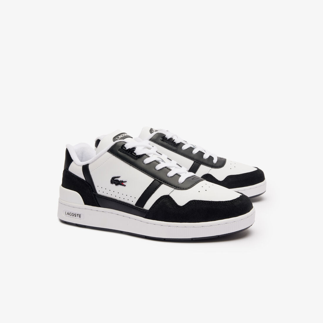 حذاء رياضي رجالي من الجلد بشعار الماركة T-Clip Men's T-Clip Logo Leather Trainers - 47SMA0073-147