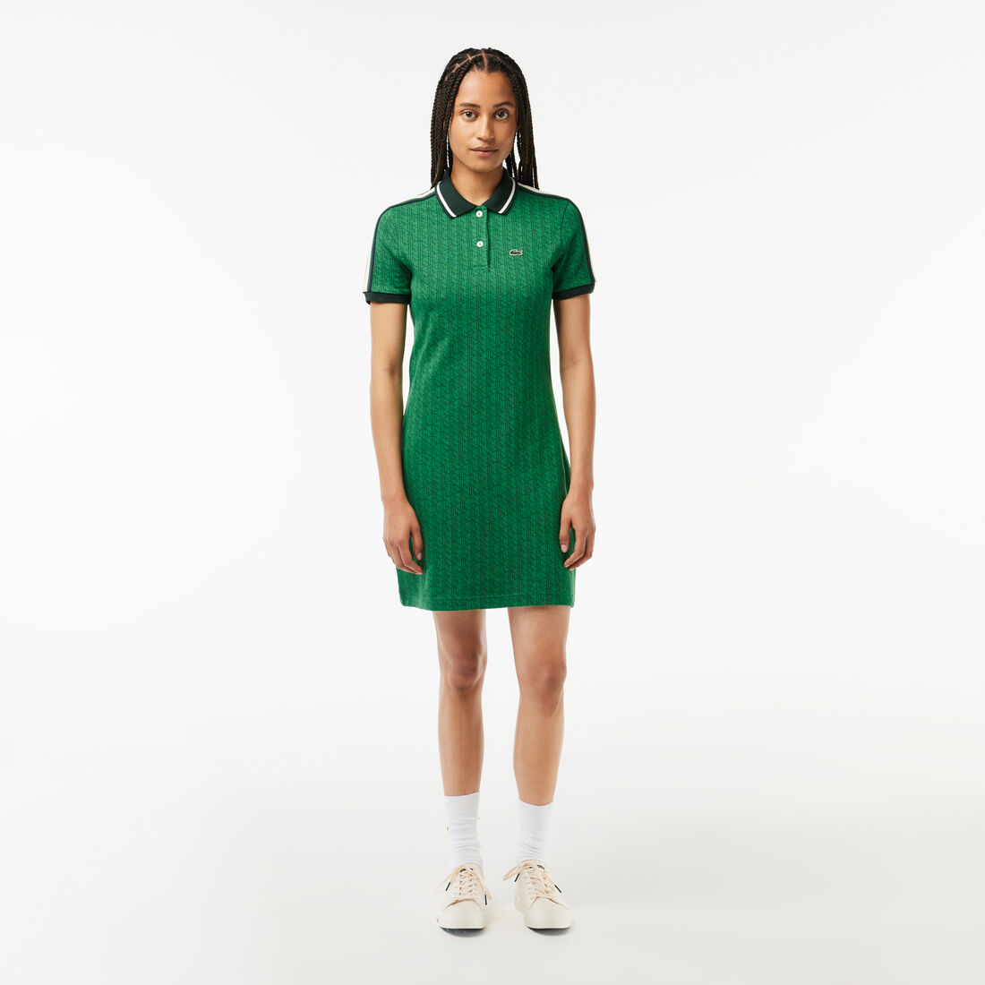 Slim Fit Lacoste Monogram Jacquard Dress - EF1676-00-QIJ