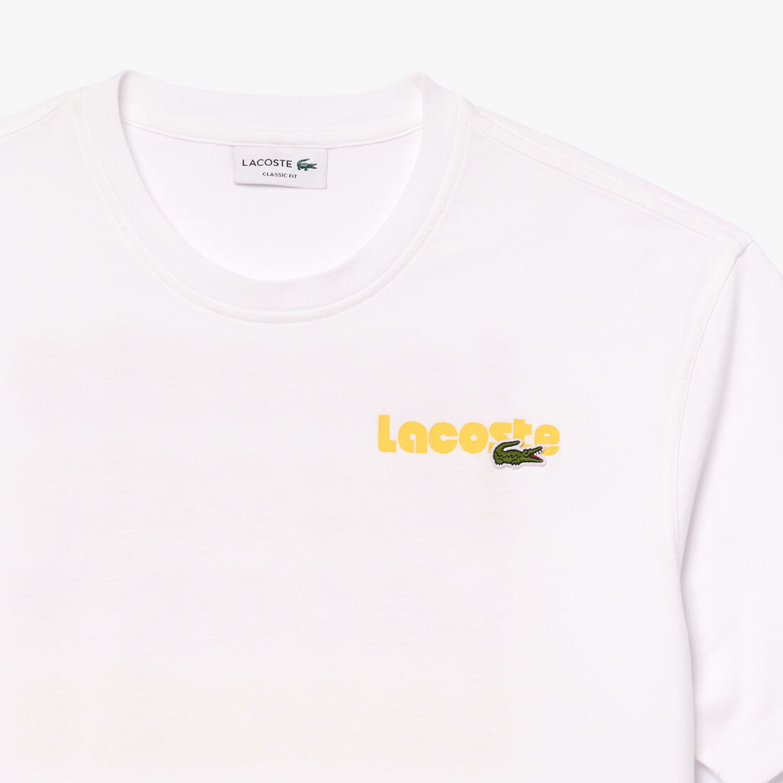 Washed Effect Ombré Lacoste Print T-shirt Washed Effect Ombré Lacoste Print T-shirt - TH7544-00-001