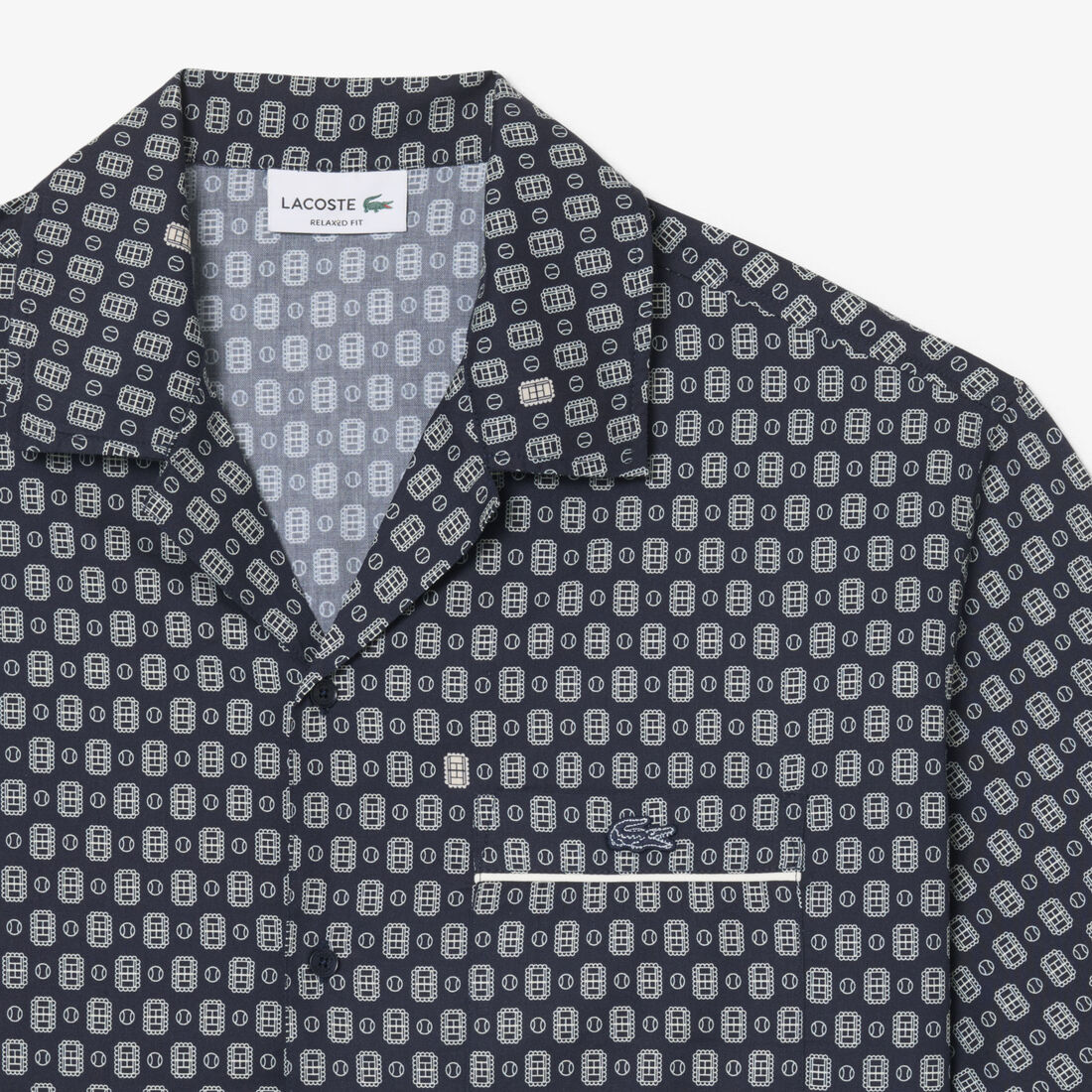 lacoste relaxed fit printed shirt