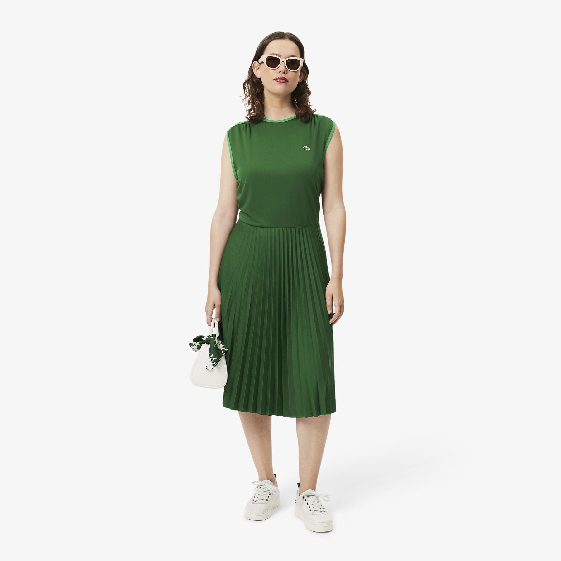 Sleeveless Pleated Dress lacoste sleeveless pleated dress