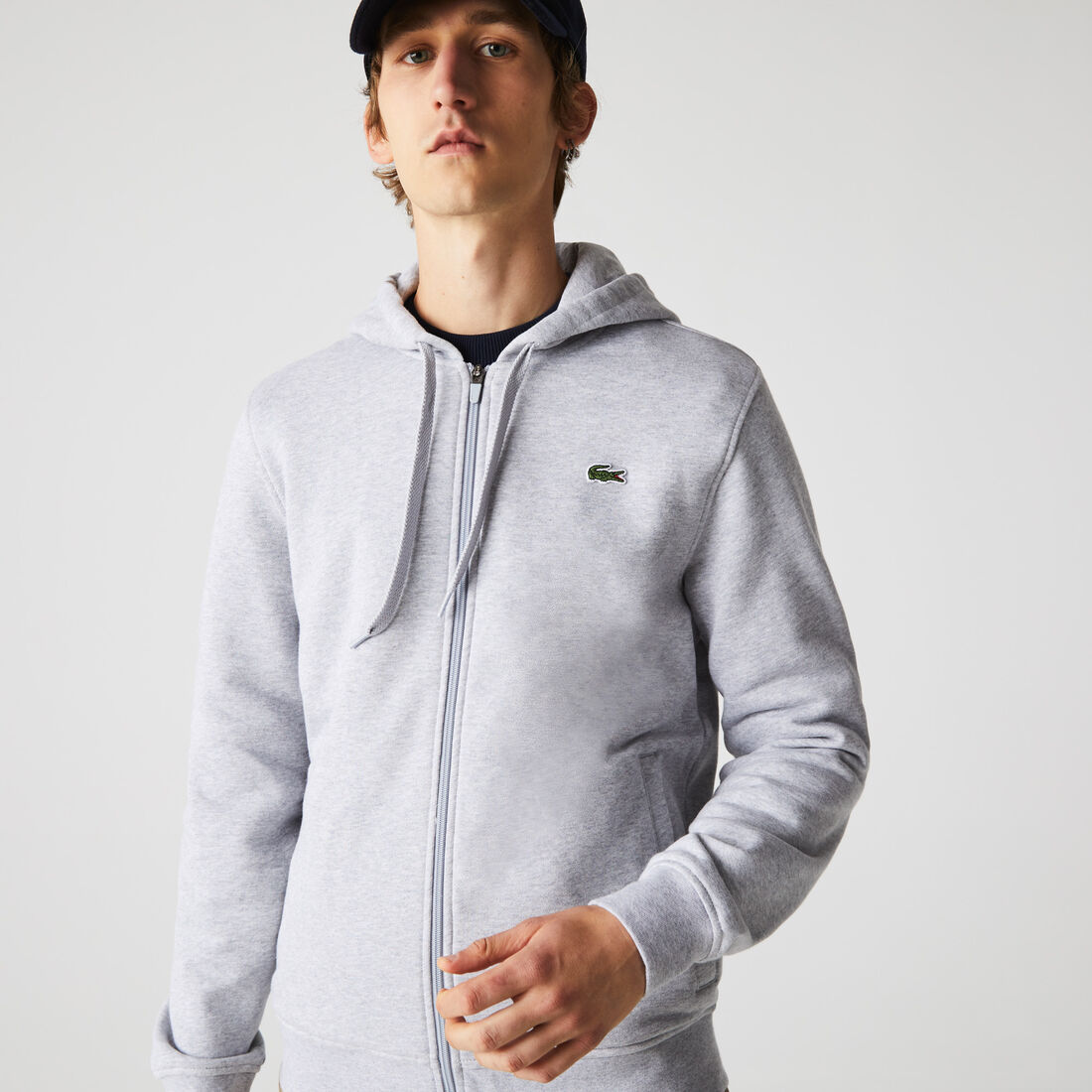 Men's Lacoste SPORT Lightweight Bi-material Hoodie Men's Lacoste SPORT Lightweight Bi-material Hoodie