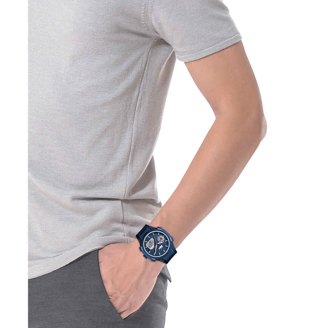Lacoste Round Analog Mens Blue Case Watch Men Non-metal Watch - 2011370-BLU