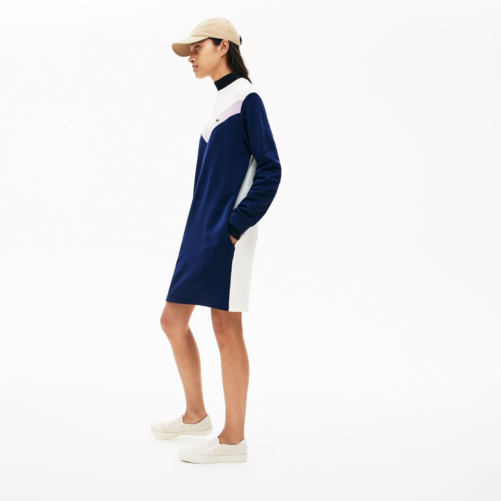 Women's Colourblock Fleece Sweatshirt Dress Women's Colourblock Fleece Sweatshirt Dress