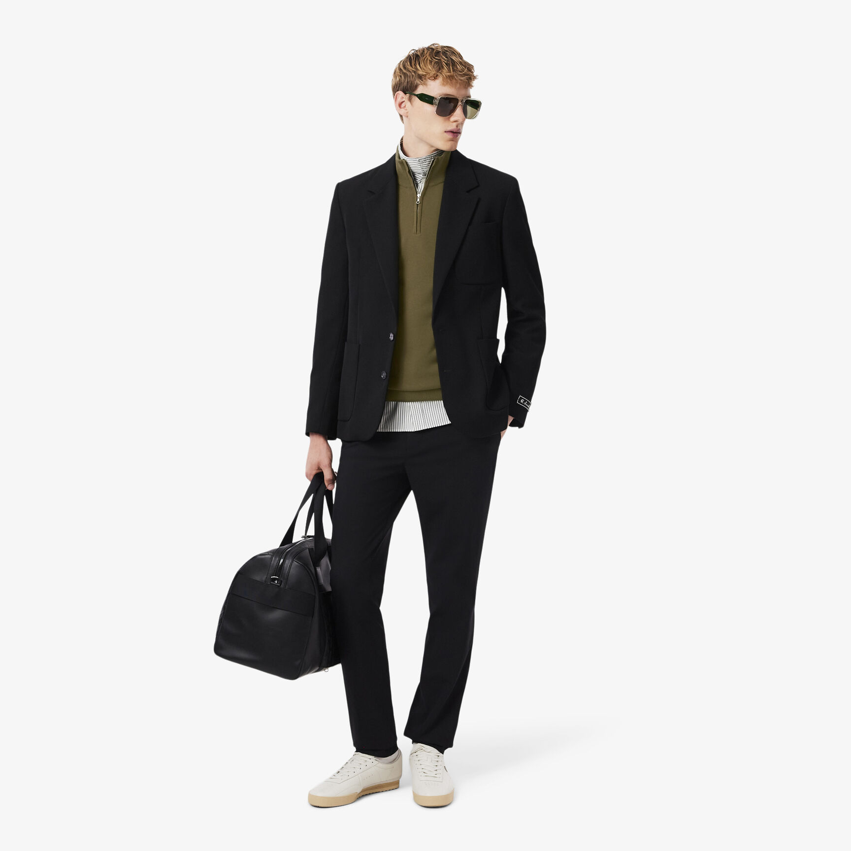 Zipped High Neck Cotton Sweater - AH1980-00-E9F