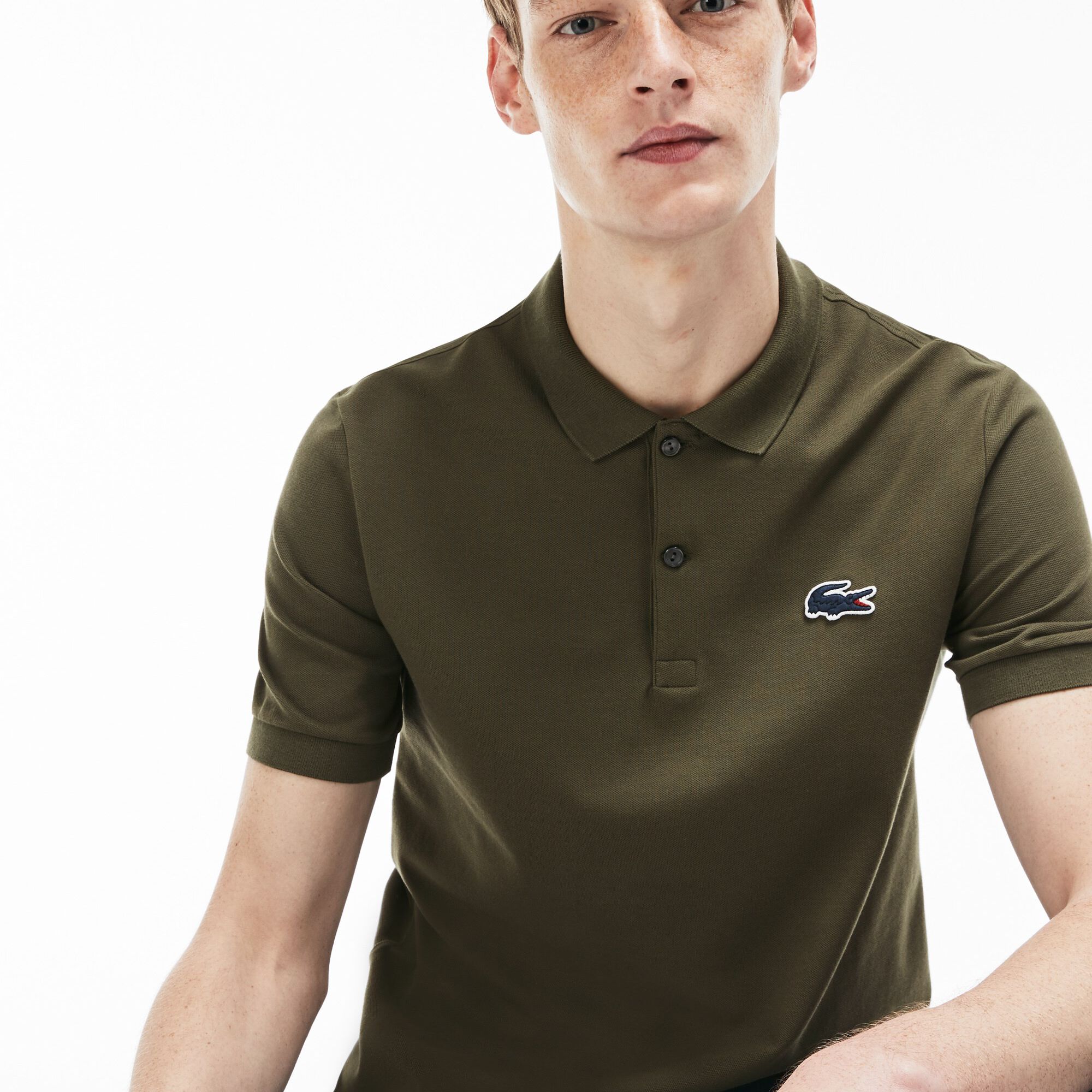 Men's Lacoste LIVE Slim Fit Stretch Mini Piqué Polo Shirt
