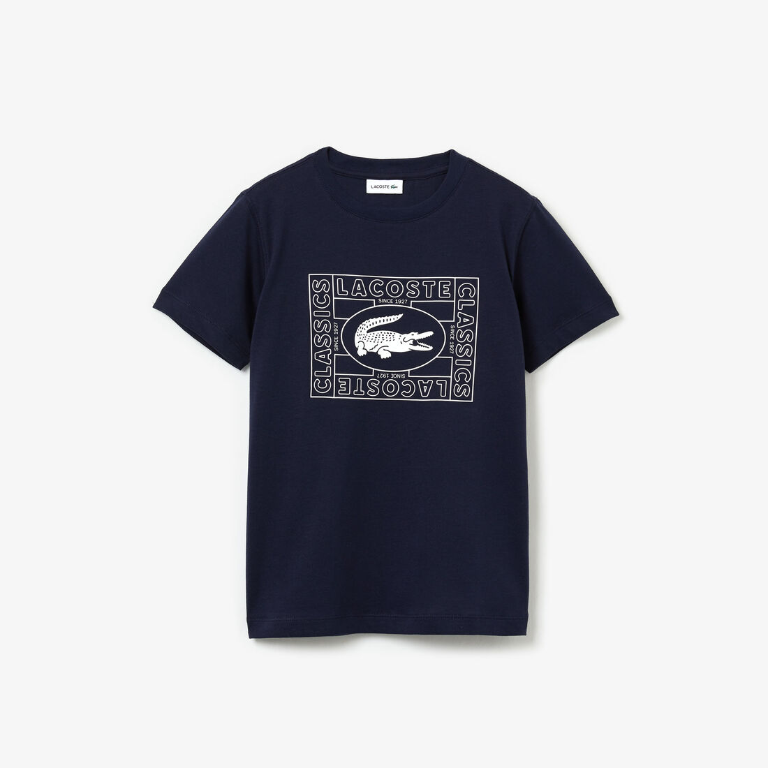 Boys' Crocodile Print Cotton Jersey T-shirt