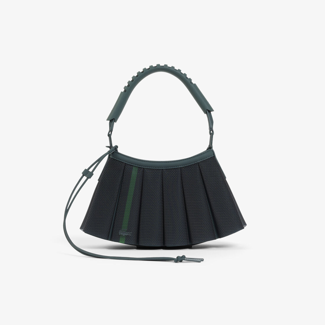 lacoste runway small leather mesh lenglen purse